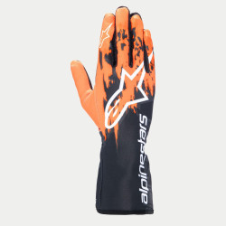 Mănuși de curse Alpinestars Tech-1 K V3 cu FIA, Black/Orange/White
