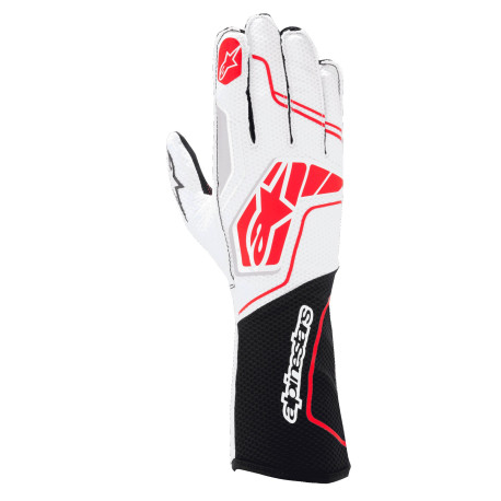 Mănuși Mănuși de curse Alpinestars Tech-1 KX V4 cu FIA, Black/White/Red | race-shop.ro