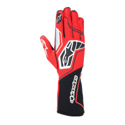 Mănuși de curse Alpinestars Tech-1 KX V4 cu FIA, Negru/roșu