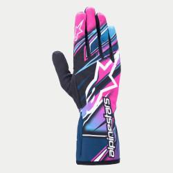 Mănuși de cursă Alpinestars Tech-1 K Race V2 Competition, Fucsia/Cyan/Alb