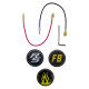 Volane sport Volan sport cu 3 spițe RACESxFurtBokem Fire Wheel, 350mm, piele întoarsă, adâncime 90mm | race-shop.ro