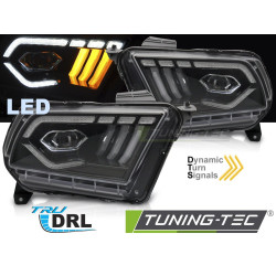 FARURI LED NEGRE DRL pentru FORD MUSTANG 10-13
