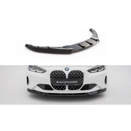 Body kit și tuning vizual MAXTON DESIGN prelungire bară față pentru BMW 4 Coupe / Cabrio G22 / G23, negru lucios | race-shop.ro