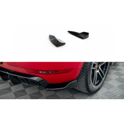 MAXTON DESIGN prelungiri laterale bară spate pentru Porsche Macan GTS / Sport Design Mk1 Facelift, negru lucios, V2