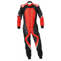 Costum de curse CIK-FIA OMP KS-3X ART negru/rosu