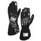 Mănuși de curse OMP ONE-S my2025 cu omologare FIA (cusături exterioare), negre
