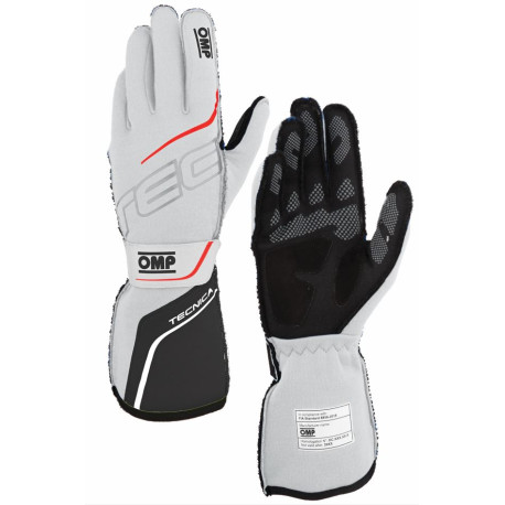 Mănuși Mănuși de curse cu omologare FIA OMP TECNICA (cusături exterioare), alb/antracit | race-shop.ro