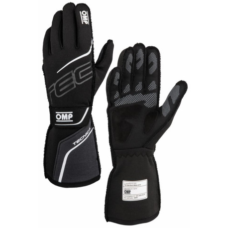 Mănuși Mănuși de curse OMP TECNICA my2025 cu omologare FIA (cusături exterioare), negre/antracit | race-shop.ro