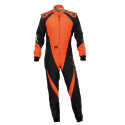Combinezon de karting cu omologare CIK-FIA OMP KS-3X, negru/fluo/portocaliu