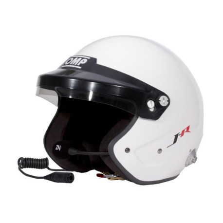 Căști deschise Cască deschisă de curse cu omologare FIA OMP J-Rally (HANS), alb | race-shop.ro