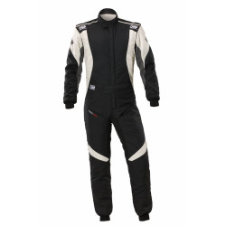 Costum de curse FIA OMP FIRST EVO my2025 negru/alb