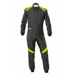Costum de curse FIA OMP FIRST EVO my2025 antracit/galben fluo