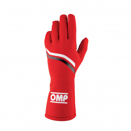 Mănuși Mănuși de curse OMP DIJON my2025 cu FIA (cusături interioare) roșii cu dungi albe/negre | race-shop.ro