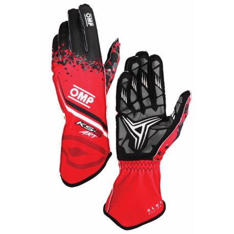 Mănuși Mănuși de curse OMP KS-2 ART my2025 (cusături exterioare) roșu/negru | race-shop.ro