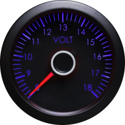 Ceas indicator RACES VW Series - voltmetru - rosu/albastru
