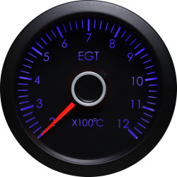 Ceas indicator RACES VW Series - Temperatura gazelor de evacuare - rosu/albastru