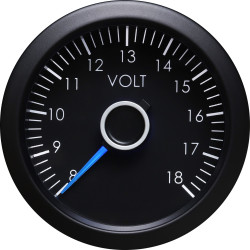 Ceas indicator RACES VW Series - voltmetru - albastru/alb