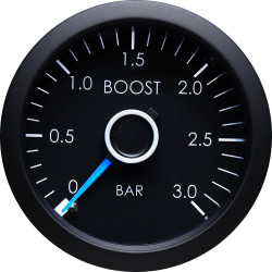 Ceas indicator RACES VW Series - presiune turbo (3BAR, mecanic) - albastru/alb