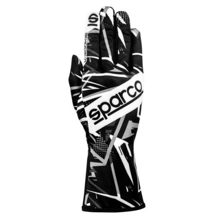 Mănuși Mănuși de curse Sparco K-Rookie, negru/alb | race-shop.ro