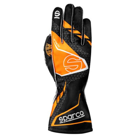 Mănuși Mănuși de karting Sparco K-ATTACK 2025 (cusături exterioare), negru/portocaliu fluo | race-shop.ro