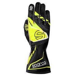 Mănuși de curse Sparco K-ATTACK 2025, negru/galben fluo