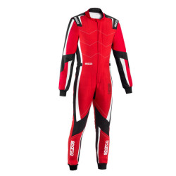 Combinezon de karting cu omologare CIK-FIA SPARCO Kerb Advanced K48, roșu/negru