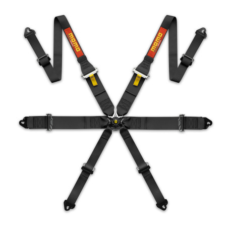 Centuri de siguranță și accesorii Centuri de siguranță în 6 puncte FIA FHR MOMO PRO DRIVER 3" (76 mm), negru | race-shop.ro