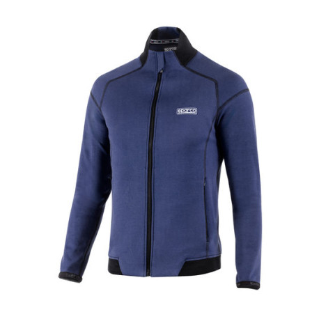 Geci și hanorace Hanorac ușor Sparco cu fermoar complet, albastru | race-shop.ro