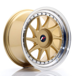 Japan Racing JR26 17x8 ET20-35 BLANK Gold w/Machined Lip