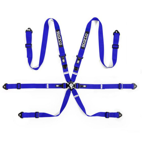 Centuri de siguranță și accesorii Centuri de siguranță sport în 6 puncte FIA SPARCO COMPETITION H-2 PD 2" (50mm), albastru | race-shop.ro