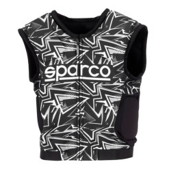 Jachetă Sparco SJ Pro K-3 Rib Protector, negru/alb