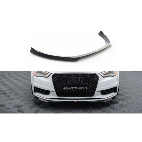 Body kit și tuning vizual MAXTON DESIGN prelungire bară față pentru Audi A3 Sedan 8V, negru lucios, V2 | race-shop.ro