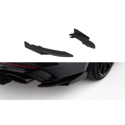 MAXTON DESIGN prelungiri laterale bară spate pentru Audi RS5 Sportback F5, roșu + flapsuri lucioase