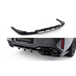 MAXTON DESIGN prelungire bară spate pentru BMW X4 M-Pack G02 Facelift (cu bare verticale), negru lucios, V2