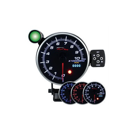 Ceasuri peste 80mm Ceas indicator programabil RPM dual view DEPO Racing 115mm - benzină | race-shop.ro