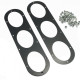 Body kit și tuning vizual RACES Universal rear bumper air diversion diffuser panel - Black/Silver | race-shop.ro