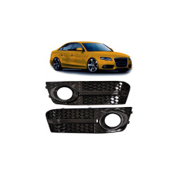 RACES ornamente proiectoare ceață pentru Audi A4 B8 Gloss Black