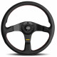 Volane sport Volan sport cu 3 spițe Black MOMO TUNER 320mm, piele | race-shop.ro
