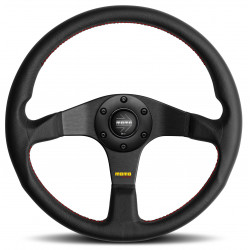 Volan sport cu 3 spițe Black MOMO TUNER 320mm, piele