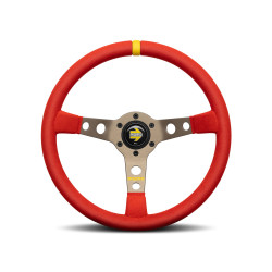 Volan sport cu 3 spițe MOMO MOD.07 350mm, piele, red