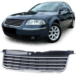 Gril sport radiator fără emblemă, cu inserții cromate pentru VW Passat 3BG 00-05 DEFECT