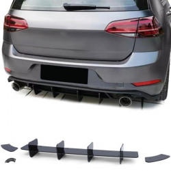 Diffuser spate negru-lucios pentru VW Golf 7 GTI Sedan 13-20 INCOMPLET