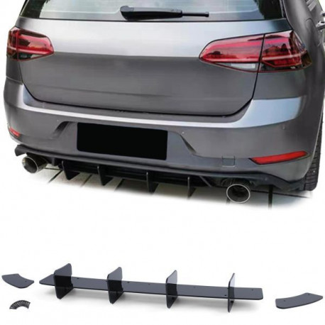 Bazár Diffuser spate negru-lucios pentru VW Golf 7 GTI Sedan 13-20 INCOMPLET | race-shop.ro