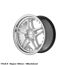 Roată STROM DS-05 17x8.5 5x120 72.6 ET30, Hyper Silver / Polished Dish