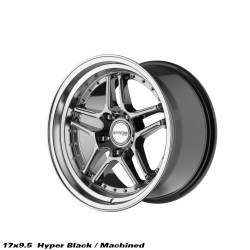 Roată STROM DS-05 17x9.5 5x120 72.6 ET15, Hyper Black / Polished Dish