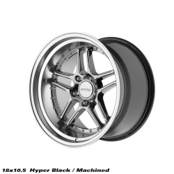 Roată STROM DS-05 18x10.5 5x120 72.6 ET10, Hyper Black / Polished Dish