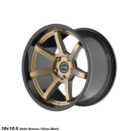 ALU disky STROM Roată STROM DS-15 18x10.5 5x114.3 73.1 ET10, Negru lucios / Satin Bronze Face | race-shop.ro