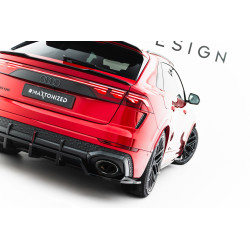 MAXTON DESIGN prelungire bară spate pentru Audi RSQ8 Mk1 Facelift (cu bare verticale), negru lucios