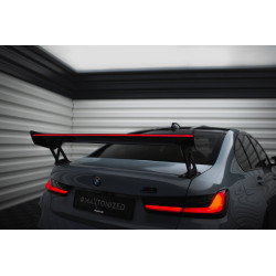 Eleron din carbon cu suporturi exterioare, montanți verticali + LED BMW M3 G80 / M340i G20 / 3 M-Pack G20 / 3 Standard G20