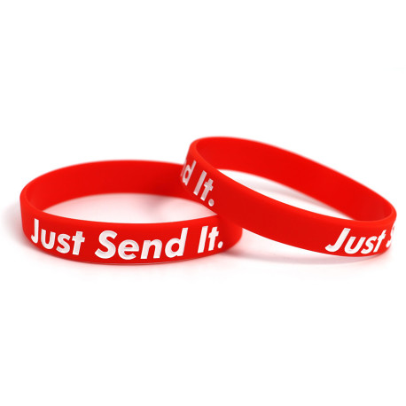 Rubber wrist band Brățară Just Send it (Roșu) | race-shop.ro